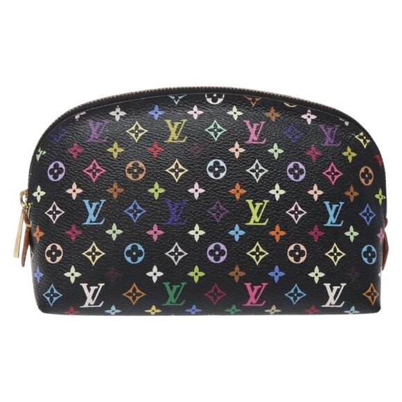 LOUIS VUITTON Multicolor Pochette Cosmetic Pouch Black M47355 Auth BA3915 - Picture 12 of 16